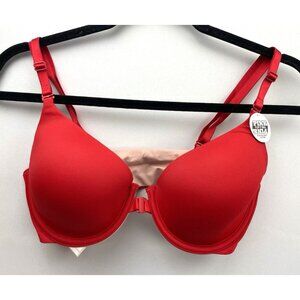 PINK Victoria's Secret Red Lined Reversible Front Close 32C Wear Everywhere Bra